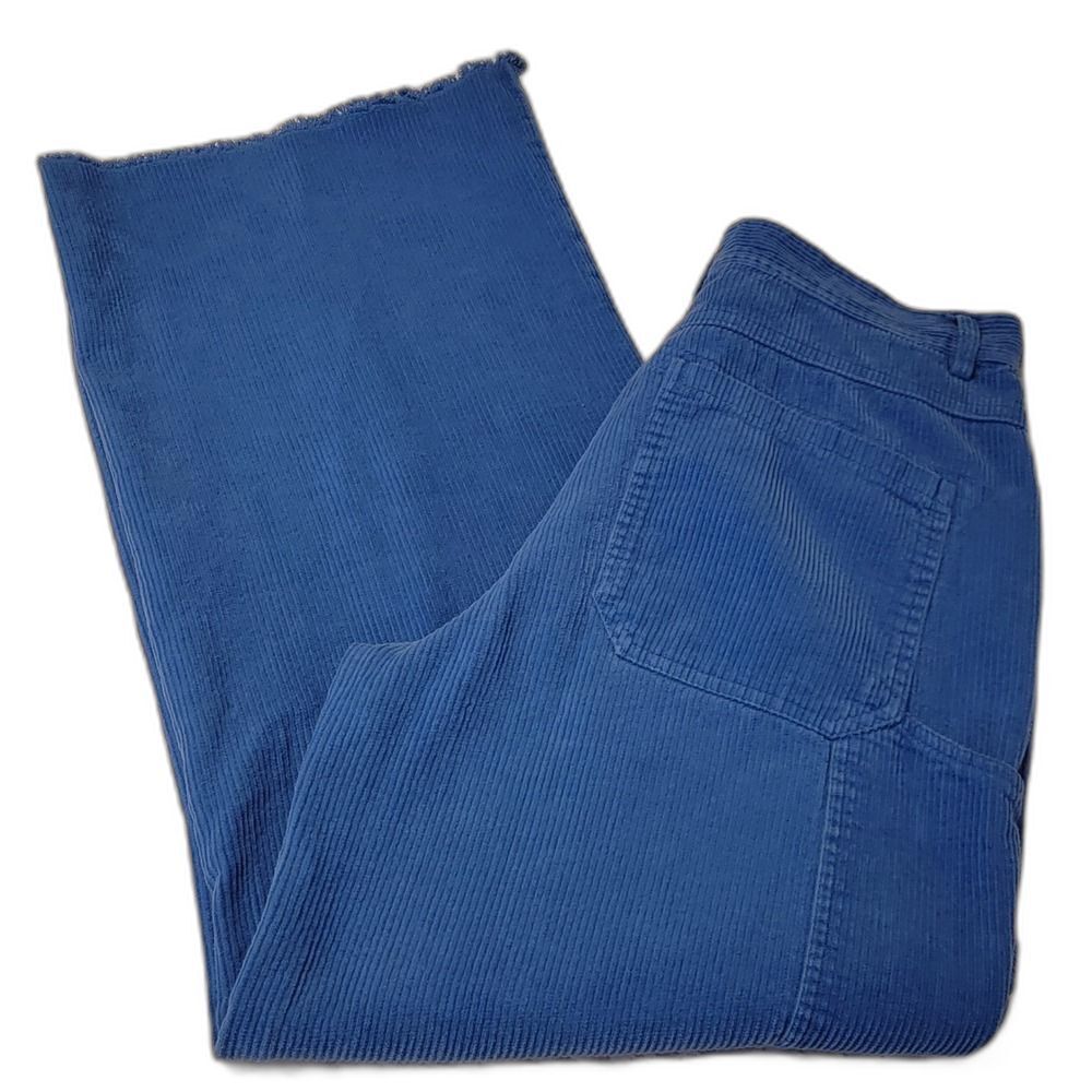 Forever 21 Corduroy Carpenter Pants Medium Wide Leg Raw Hem Y2K Grunge Raw Hem